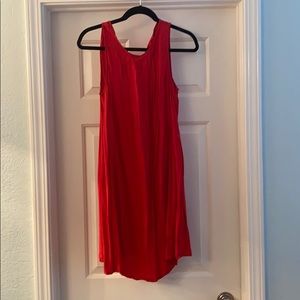 Red mini dress